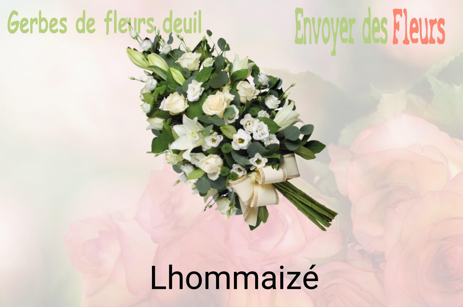Gerbe de fleurs de deuil livrée à Lhommaizé